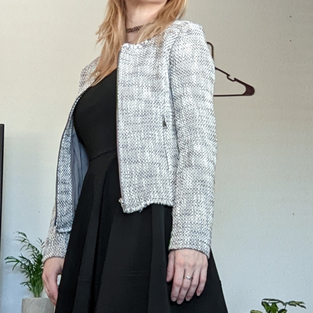Joie Tweed Zip Up Jacket